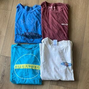 PRICED TO SELL  White T-Shirt with Blue and Orange Longboard's Grill Logo